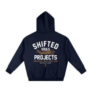 Shifted Projects | Oversize Fleeced Hoodie (Navy)