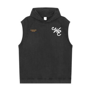 WE Script - Snow Washed Sleeveless Hoodie