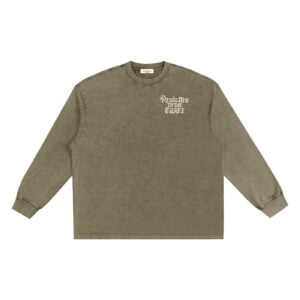 Dedicated to the Craft - Snow Washed Frayed Long Sleeve T-Shirt