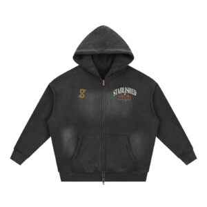 STABLISHED - Sunfade Two-way Zipper Boxy Fleece Hoodie